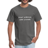 Stay Awhile and Listen - Diablo - Men's T-Shirt - charcoal