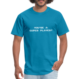 You're a super player! - Mario - Men's T-Shirt - turquoise