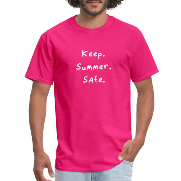 Keep Summer Safe - Rick and Morty- Men's T-Shirt - fuchsia