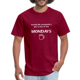 Case of the Mondays - burgundy