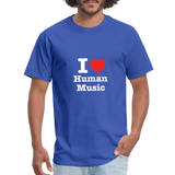 I heart human music - Rick and Morty - Men's T-Shirt - royal blue