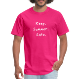 Keep Summer Safe - Rick and Morty- Men's T-Shirt - fuchsia
