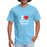 I heart human music - Rick and Morty - Men's T-Shirt - aquatic blue