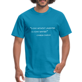 A day without laughter - Quote - Men's T-Shirt - turquoise