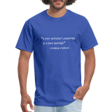 A day without laughter - Quote - Men's T-Shirt - royal blue