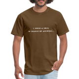 I sense a soul in search of answers - Diablo - Men's T-Shirt - brown