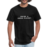 You're a super player! - Mario - Men's T-Shirt - black