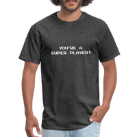 You're a super player! - Mario - Men's T-Shirt - heather black