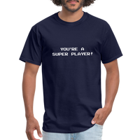 You're a super player! - Mario - Men's T-Shirt - navy