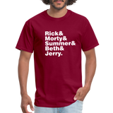 Ampersands - Rick and Morty - Men's T-Shirt - burgundy