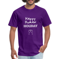 Happy human holiday - Rick and Morty - Men's T-Shirt - purple