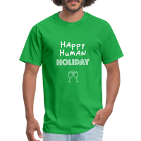 Happy human holiday - Rick and Morty - Men's T-Shirt - bright green