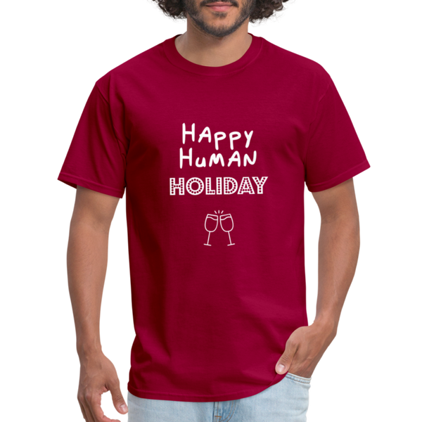 Happy human holiday - Rick and Morty - Men's T-Shirt - dark red