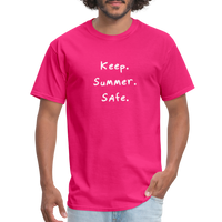 Keep Summer Safe - Rick and Morty- Men's T-Shirt - fuchsia
