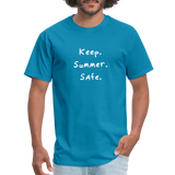 Keep Summer Safe - Rick and Morty- Men's T-Shirt - turquoise