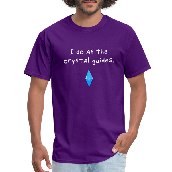 I do as the crystal guides - Rick and Morty - Men's T-Shirt - purple