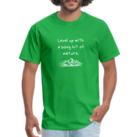 Level up with a bong hit of nature - Jerry - Rick and Morty - Men's T-Shirt - bright green