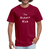 The Rickest Rick - Rick and Morty - Men's T-Shirt - burgundy