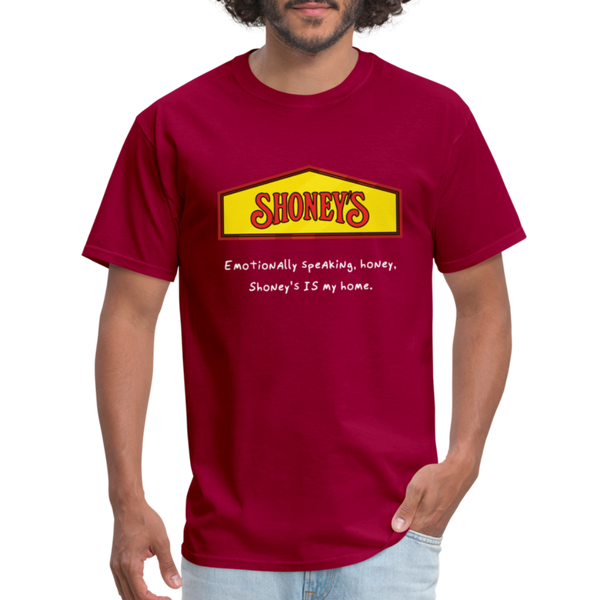 Shoney's is my home - Rick and Morty - Men's T-Shirt - dark red