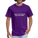 There is no knowledge that is not power - Mortal Kombat - Video Games - Men's T-Shirt - purple